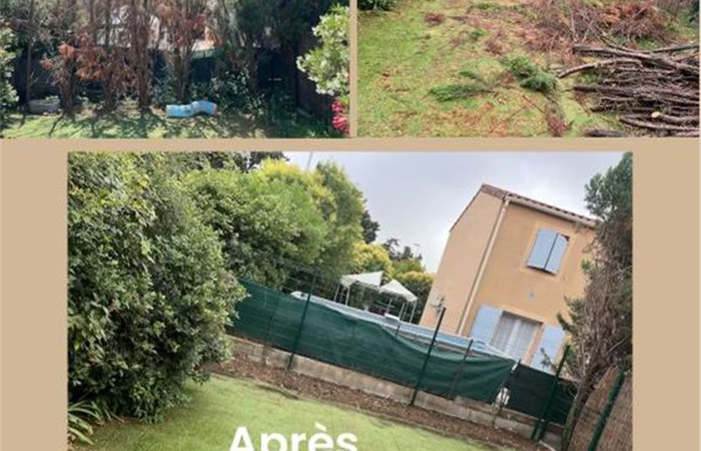 Débroussaillage le long d’une clôture — réalisation C-L Jardinage